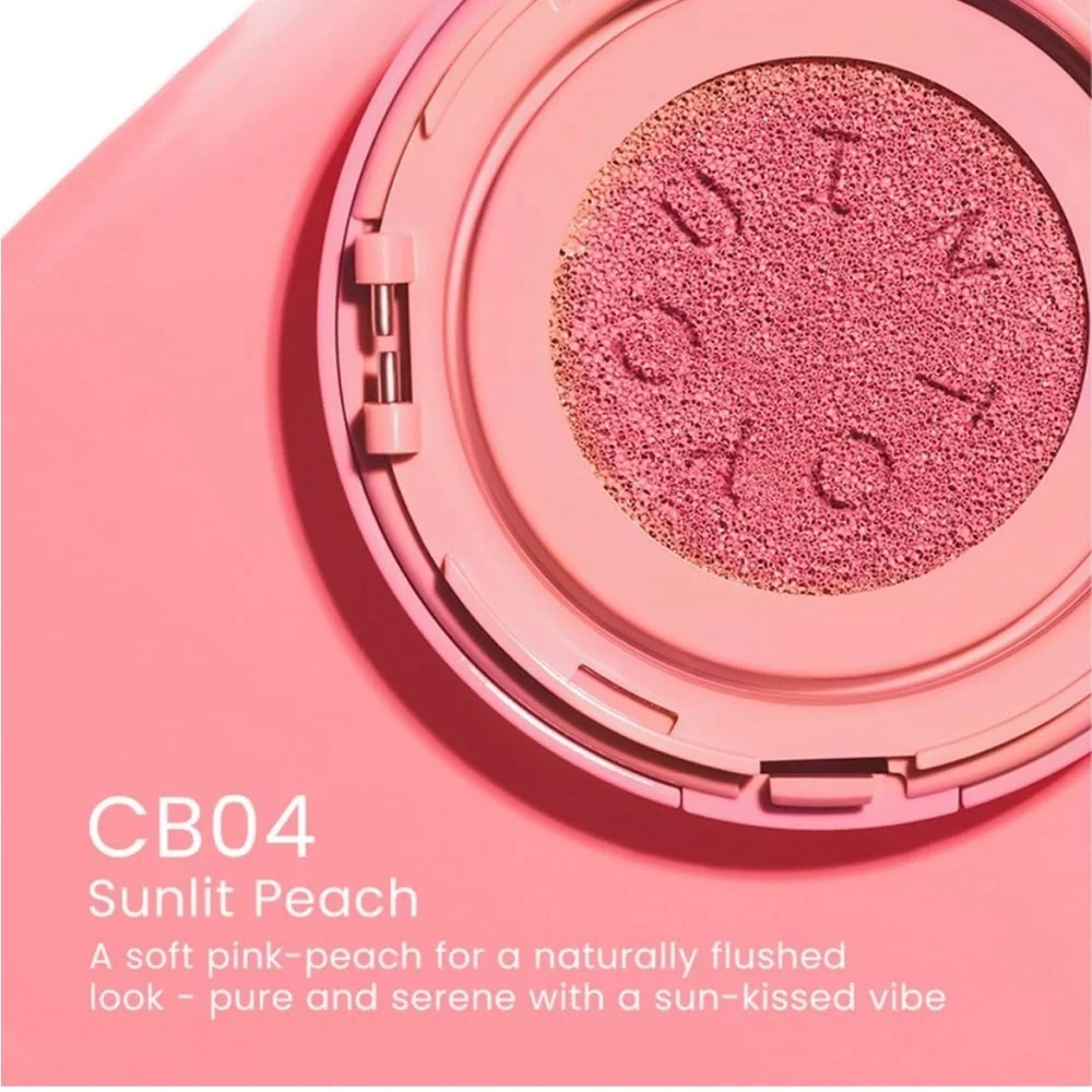 INTO YOU Cream Blush Air Cushion for Cheeks, Sunlit Peach